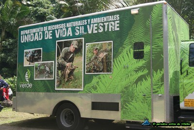 Exhibición de animales exóticos.